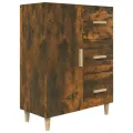 Buffet chêne fumé 69,5x34x90 cm bois d'ingénierie