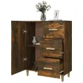Buffet chêne fumé 69,5x34x90 cm bois d'ingénierie