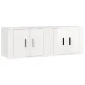 Meubles TV muraux 2 pcs blanc brillant 57x34,5x40 cm