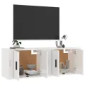 Meubles TV muraux 2 pcs blanc brillant 57x34,5x40 cm