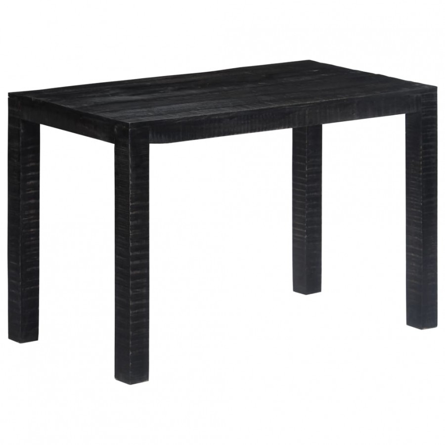 Table à dîner Noir 118x60x76 cm Bois de manguier massif