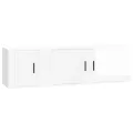 Ensemble de meubles TV 2 pcs blanc brillant bois d'ingénierie
