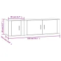 Ensemble de meubles TV 2 pcs blanc brillant bois d'ingénierie