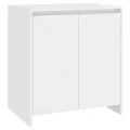 Buffets 2 pcs Blanc Bois d'ingénierie