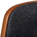 Tabourets de bar lot de 2 bois courbé et tissu