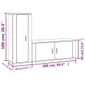 Ensemble de meubles TV 2 pcs blanc brillant bois d'ingénierie