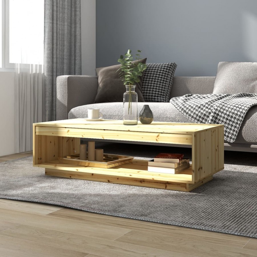 Table basse 110x50x33,5 cm Bois de sapin massif