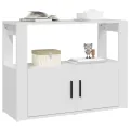 Buffet Blanc 80x30x60 cm Bois d'ingénierie