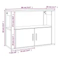 Buffet Blanc 80x30x60 cm Bois d'ingénierie