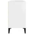Meuble d'évier blanc brillant 80x33x60 cm bois d'ingénierie