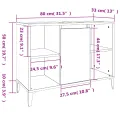 Meuble d'évier blanc brillant 80x33x60 cm bois d'ingénierie