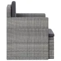 Chaise de jardin avec coussins Résine tressée Gris