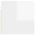 Table de chevet Blanc brillant 30,5x30x30 cm Aggloméré