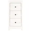 Buffets 2 pcs Blanc 40x35x80 cm Bois massif de pin