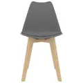 Chaises à manger lot de 2 Gris Plastique