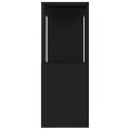 Meuble TV Noir 80x24x63 cm Aggloméré