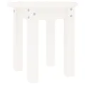 Table basse Blanc Ø 35x35 cm Bois massif de pin