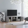 Meuble TV Gris béton 120x34x37 cm Aggloméré