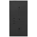 Armoire de bureau Anthracite 90x40x180 cm Acier