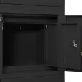 Armoire de bureau Anthracite 90x40x180 cm Acier