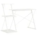 Bureau avec étagère Blanc 116x50x93 cm