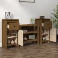 Buffets 2 pcs Marron miel 40x35x80 cm Bois massif de pin