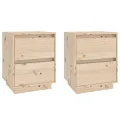 Tables de chevet 2 pcs 40x35x50 cm Bois de pin solide