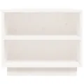 Table basse Blanc 90x49x40,5 cm Bois massif de pin