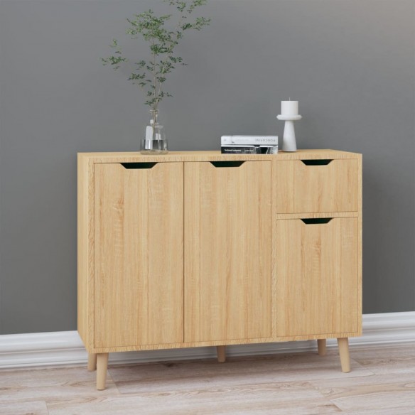 Buffet chêne sonoma 90x30x72 cm bois d'ingénierie