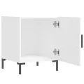 Tables de chevet 2 pcs blanc 40x40x50 cm bois d’ingénierie