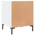 Tables de chevet 2 pcs blanc 40x40x50 cm bois d’ingénierie