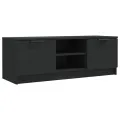 Meuble TV Noir 102x35x36,5 cm Bois d'ingénierie