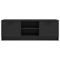 Meuble TV Noir 102x35x36,5 cm Bois d'ingénierie