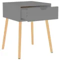 Tables de chevet 2 pcs Gris 40x40x56 cm Aggloméré
