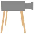 Tables de chevet 2 pcs Gris 40x40x56 cm Aggloméré