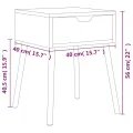 Tables de chevet 2 pcs Gris 40x40x56 cm Aggloméré