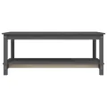 Table basse Gris 110x55x45 cm Bois massif de pin