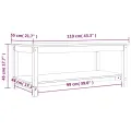 Table basse Gris 110x55x45 cm Bois massif de pin