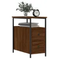 Tables de chevet 2pcs chêne marron 30x60x60cm bois d'ingénierie