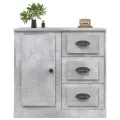 Buffet gris béton 70x35,5x67,5 cm bois d'ingénierie