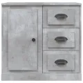 Buffet gris béton 70x35,5x67,5 cm bois d'ingénierie