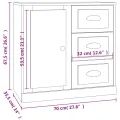 Buffet gris béton 70x35,5x67,5 cm bois d'ingénierie
