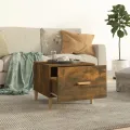 Table basse Chêne fumé 50x50x40 cm Bois d'ingénierie