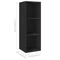 Meubles TV muraux 2 pcs Noir brillant Aggloméré