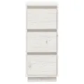 Buffets 2 pcs Blanc 32x34x75 cm Bois massif de pin