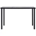 Table de salle à manger Noir et gris béton 160x80x75 cm MDF