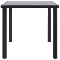 Table de salle à manger Noir et gris béton 160x80x75 cm MDF