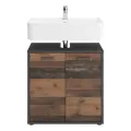 FMD Meuble sous-lavabo avec 2 portes matera Sombre de style ancien