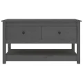 Table basse Gris 102x49x55 cm Bois massif de pin