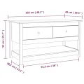 Table basse Gris 102x49x55 cm Bois massif de pin